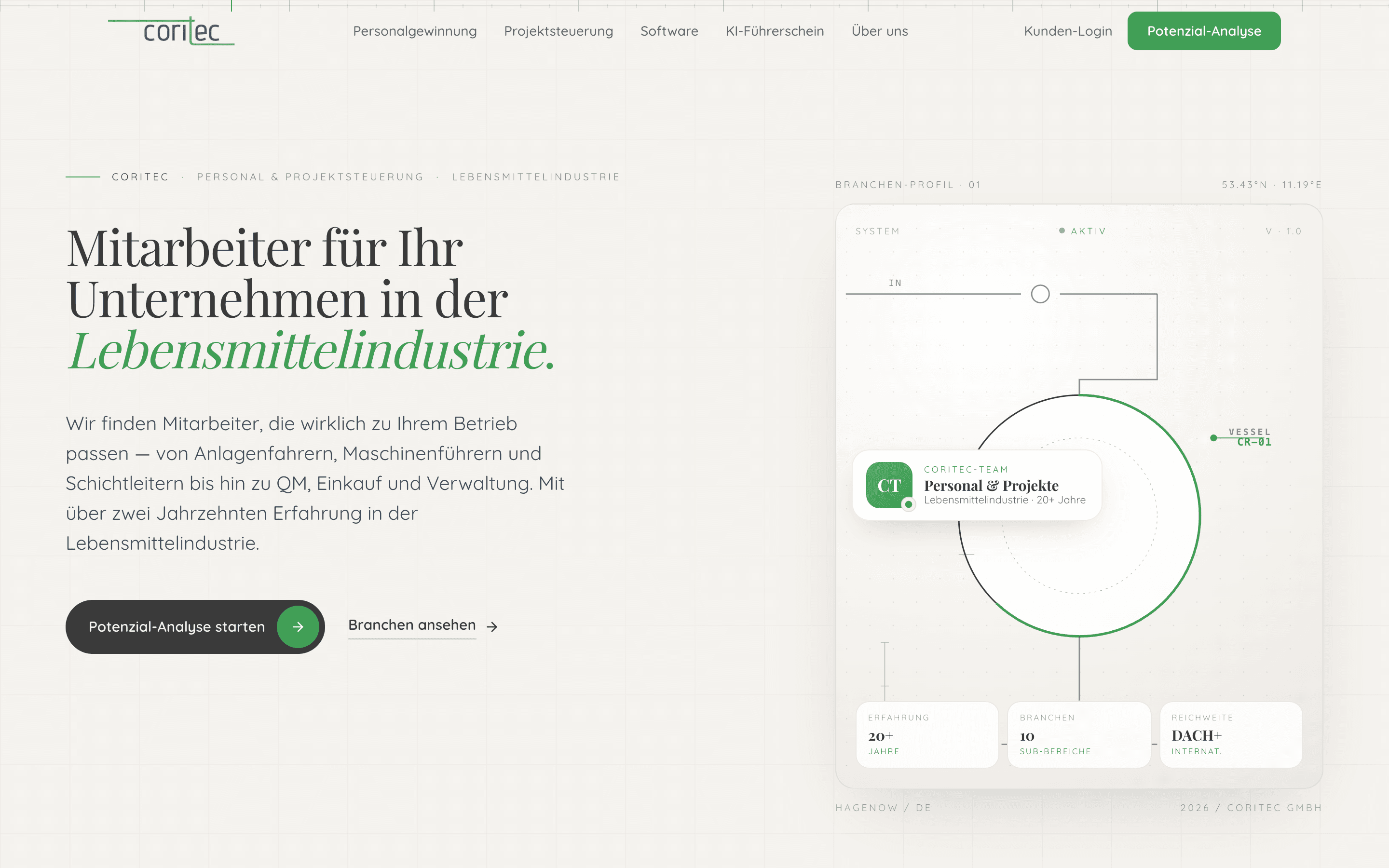Coritec, Screenshot